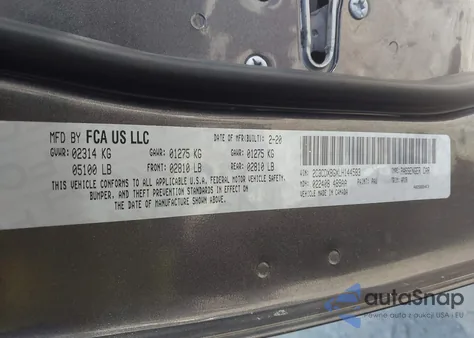 2020 Dodge Charger Sxt Rwd из США, поврежденный, VIN 2C3CDXBGXLH144583